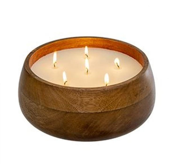 Wooden Bowl Scented Candle